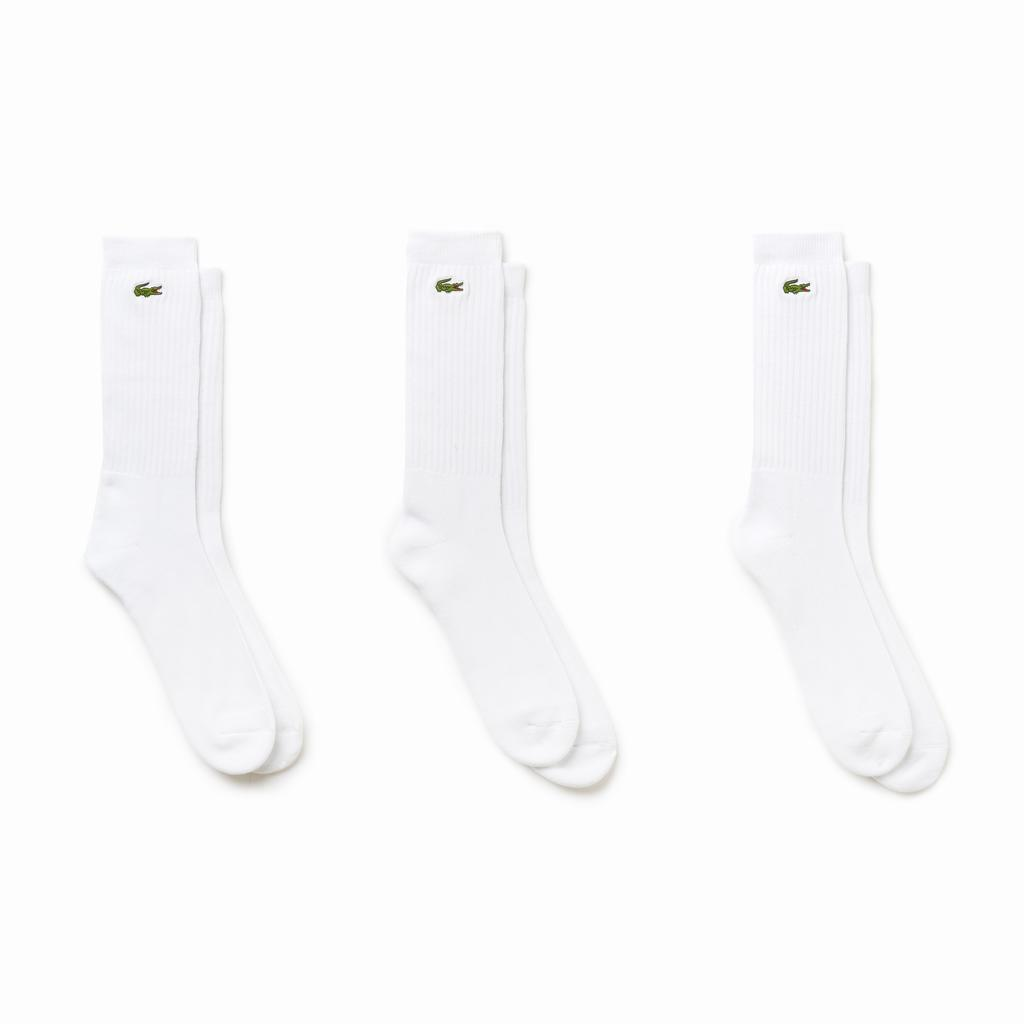 Lacoste Socks 3-pack White - Mailat24.fi