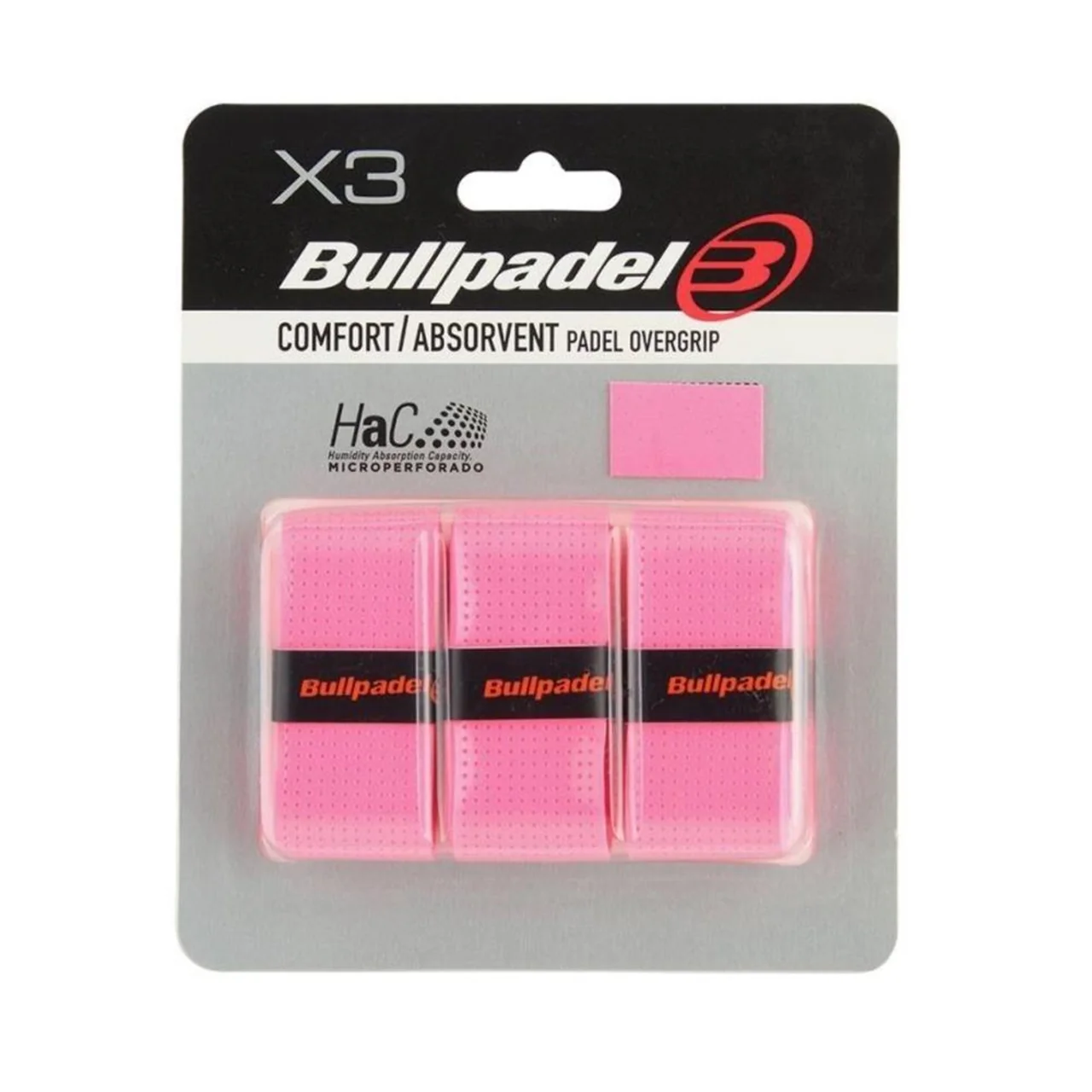 Bullpadel Pro Overgrip Comfort/Absorbent 3-pack Pink